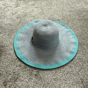 Surf Gear Sun Hat womens One Size Light Blue Wide Brim Polyester Beach Casual